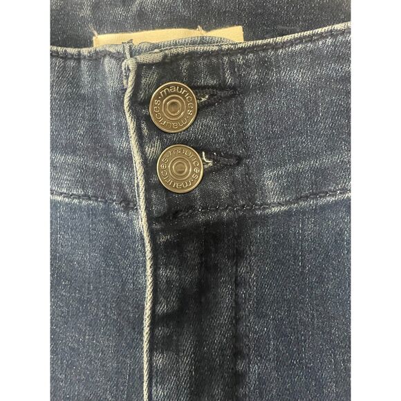 NWT Maurices M Jeans 16 X-Short High Rise Flare Denim Jeans Medium Wash - Picture 4 of 9